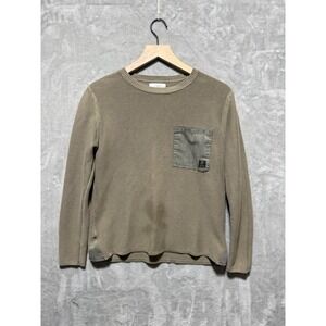 Zara Kids Young Collective Knit Thermal Crewneck‎ Sweater Size 11-12 152 Olive